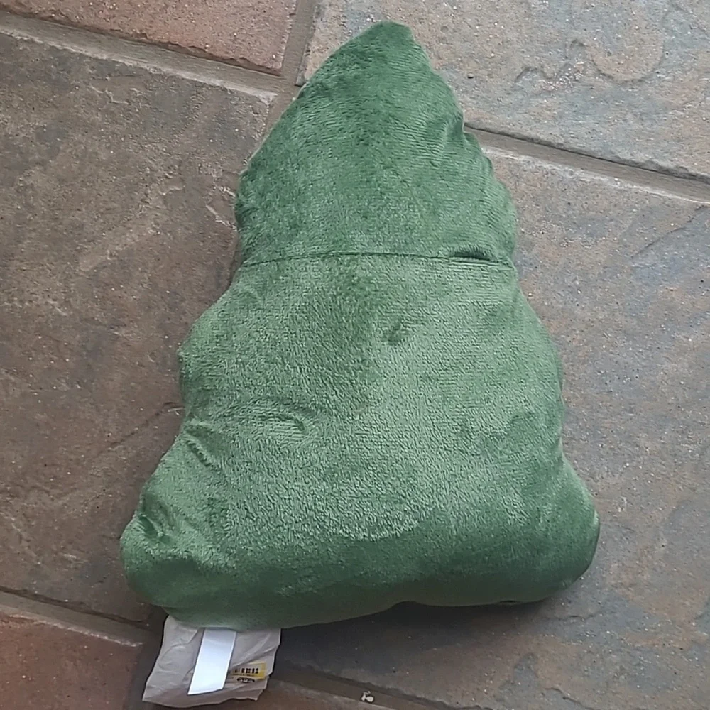 New with tags! LED light up Festive Green Plush Tree Decorative Accent Pillow